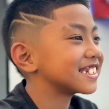 Barber Refinery - Youth cut with a cool design fade. Perfect for back-to-school or any special day! - Barbers Near Me - San Marcos, California