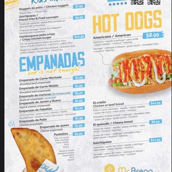 Mr Arepa - Hot dogs. Empanadas and kids menu - Venezuelan Near Me - Miami, Florida