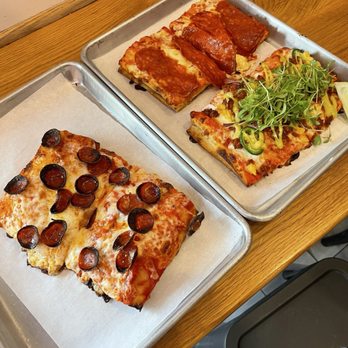 Sugo - Pepperoni Slice, Calabrese Slice, Chorizo Pastor Slice - Pizza Near Me - Costa Mesa, California Sugo - Pepperoni Slice, Calabrese Slice, Chorizo Pastor Slice - Pizza Near Me - Costa Mesa, California