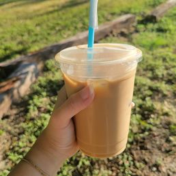 Iced bourbon orange latte