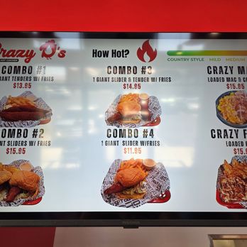 Crazy D’s Hot Chicken - Menu 1 - Chicken Shop Near Me - Las Vegas, Nevada