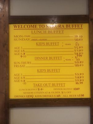 Menu photo 1 Sakura Hibachi And Buffet Cleveland, MS Menu photo 1 Sakura Hibachi And Buffet Cleveland, MS