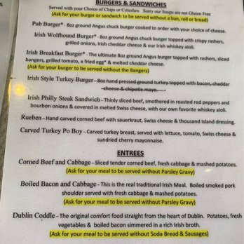 Irish Wolfhound - I hate ordering a burger with no bun... is it that difficult to have a package of gf buns on hand? - Irish Near Me - Surprise, Arizona