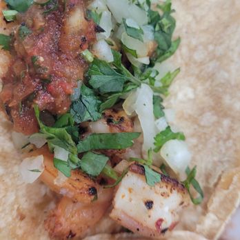 Castillo's Mexican Restaurant - Shrimp tacos.  Raw tortilla. - Mexican Near Me - Mariposa, California