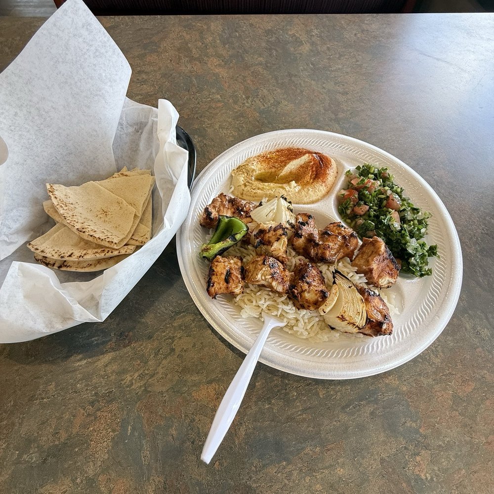 Grand Cafe - Chicken kabob platter - Middle Eastern Near Me - Richardson, Texas Grand Cafe - Chicken kabob platter - Middle Eastern Near Me - Richardson, Texas