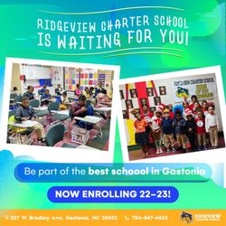Ridgeview Charter School - Ridgeview Charter School is a Tuition-Free charter school located in Gastonia. We have a strong international curriculum for ...