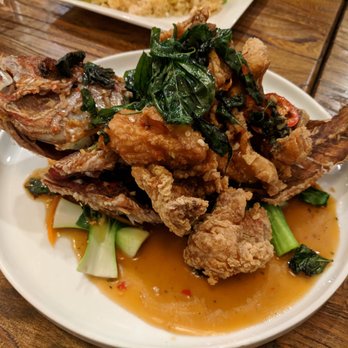 Sup Thai Kitchen - Whole Fried Red Snapper. Not on the menu, check the daily specials board. - Thai Near Me - Fresh Meadows, New York Sup Thai Kitchen - Whole Fried Red Snapper. Not on the menu, check the daily specials board. - Thai Near Me - Fresh Meadows, New York