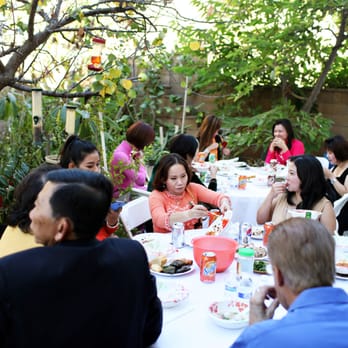 OC Events - Tables and chairs for the refreshments after out Vietnamese Tea Ceremony. - Party Equipment Rentals Near Me