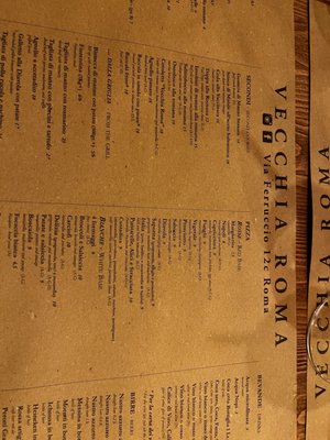 Menu photo 1 Vecchia Roma Rome, RM