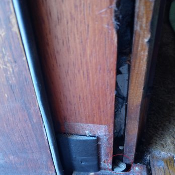 DFW Door Repair - Tech added rolled up pads into the hole I pointed out. - Door Sales/Installation Near Me - Irving, Texas DFW Door Repair - Tech added rolled up pads into the hole I pointed out. - Door Sales/Installation Near Me - Irving, Texas