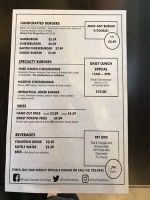 Menu photo 6 Frank Gourmet Hot Dogs Buffalo, NY Menu photo 6 Frank Gourmet Hot Dogs Buffalo, NY
