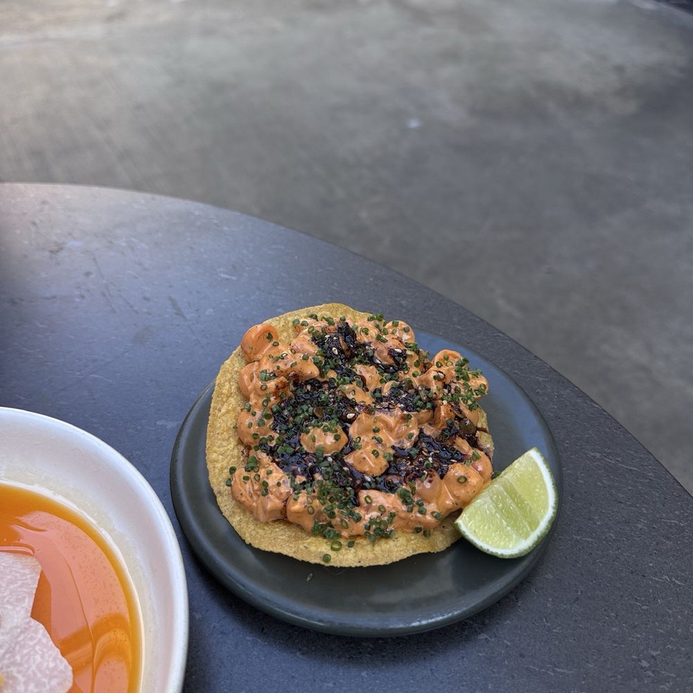 Damian - salmon tostada - Mexican Near Me - Los Angeles, California