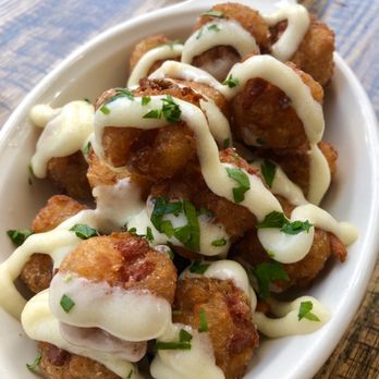 Sorellina - Taylor ham tater tots with cheese sauce - Wine Bars Near Me - Hoboken, New Jersey Sorellina - Taylor ham tater tots with cheese sauce - Wine Bars Near Me - Hoboken, New Jersey