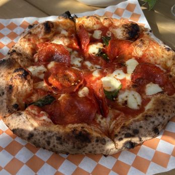 Old Westminster Winery - Pepperoni hot honey pizza - Wineries Near Me - Westminster, Maryland