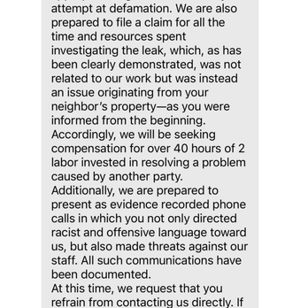 Jefes Landscaping - Jefe's text response to small claims filing. - Landscaping Near Me - Reno, Nevada