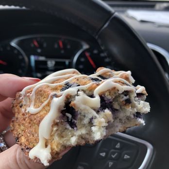Fusion Bistro Cafe Market - Blueberry scone with vanilla drizzle - Coffee & Tea Near Me - Webster, Wisconsin Fusion Bistro Cafe Market - Blueberry scone with vanilla drizzle - Coffee & Tea Near Me - Webster, Wisconsin