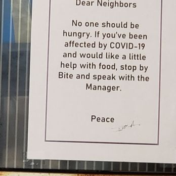 Bite - Touched by heart this place posted this notice. - Delis Near Me - San Francisco, California