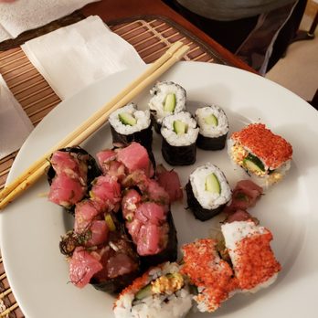 Genki Sushi - Ahi poke, spicy cali roll, kappa maki (cuke) - Sushi Bars Near Me - Waipahu, Hawaii Genki Sushi - Ahi poke, spicy cali roll, kappa maki (cuke) - Sushi Bars Near Me - Waipahu, Hawaii