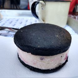Tostado Cafe Club - Black forest ice cream sandwich with a surprise in the middle