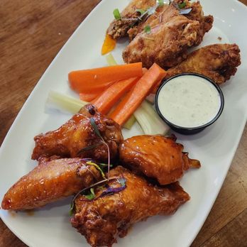 The Hub Eats & Drinks - Half and half chicken wings - Sports Bars Near Me - Fresno, California