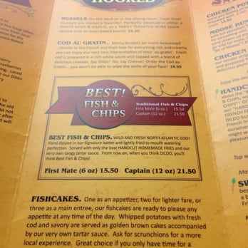Dildo Dory Grill - a close up of a menu - American Near Me - Dildo, Newfoundland and Labrador
