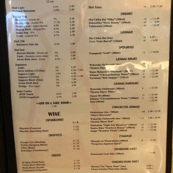 Kippo Ramen - Drink menu - Ramen Near Me - Baltimore, Maryland Kippo Ramen - Drink menu - Ramen Near Me - Baltimore, Maryland