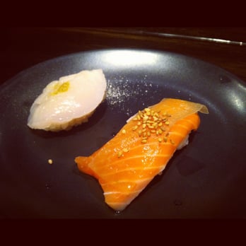 Sushi Sasabune - New Zealand King Salmon and Hokkaido Scallop - Sushi Bars Near Me - Honolulu, Hawaii Sushi Sasabune - New Zealand King Salmon and Hokkaido Scallop - Sushi Bars Near Me - Honolulu, Hawaii