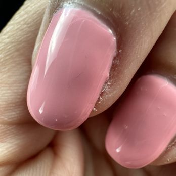 Vernis Nail Lounge & Lashes - Hair painted into my nail and cured on - Nail Salons Near Me - Durham, North Carolina