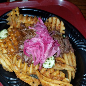 Red Rose Taverne - Slow-cooked Beef Poutine $10.99 (2/5) - Burgers Near Me - Anaheim, California Red Rose Taverne - Slow-cooked Beef Poutine $10.99 (2/5) - Burgers Near Me - Anaheim, California