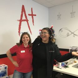 Mathnasium - Our Director of Education and Assistant Center Director get into the spirit on Wacky Hair Day!!