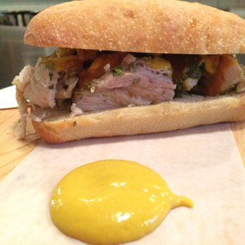 Meat & Bread - Porchetta sandwich and house made mustard - Sandwiches Near Me - Vancouver, British Columbia Meat & Bread - Porchetta sandwich and house made mustard - Sandwiches Near Me - Vancouver, British Columbia