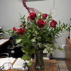 Lou Gentile's Flower Basket - My Wedding Anniversary flowers I received today.  They're beautiful!