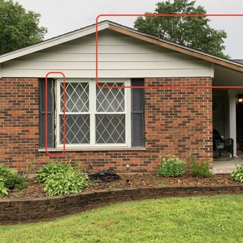 Town & Country General Contractor - Showing original storm damage.  The repair job (not shown) was flawless! - General Contractors Near Me