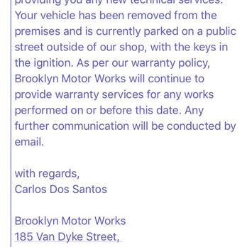 Brooklyn Motor Works - All I did was ask to see how my bike was doing. - Motorcycle Repair Near Me - Brooklyn, New York Brooklyn Motor Works - All I did was ask to see how my bike was doing. - Motorcycle Repair Near Me - Brooklyn, New York
