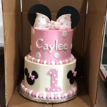 JoJo Cakes - Custom Minnie Mouse birthday cake with fondant and buttercream. - Bakeries Near Me - Fountain Valley, California