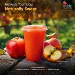Alpha Dessert Juice Cafe - Take a bite out of life with our fresh Apple Juice at Alpha Dessert