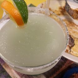 A serviceable frozen margarita - not too sweet, not too much alcohol, great citrus bite!