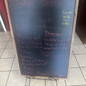 Soulful Smoke - Today's Menu! With The Daily Specials! - Soul Food Near Me - New Llano, Louisiana