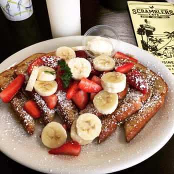 Scramblers Cafe - Strawberry banana french toast...amazing! - Breakfast & Brunch Near Me - Norco, California Scramblers Cafe - Strawberry banana french toast...amazing! - Breakfast & Brunch Near Me - Norco, California