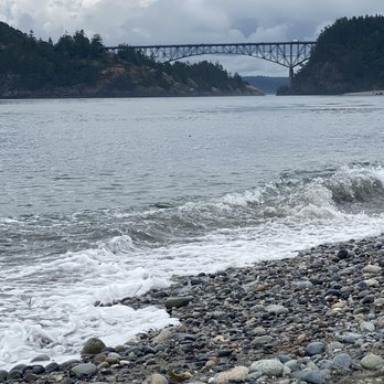 Deception Pass State Park - Deception Pass Bridge from North Beach - Community Service/Non-Profit Near Me - Oak Harbor, Washington