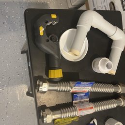 My parts for the install. Here you can see the cut water loop My parts for the install. Here you can see the cut water loop