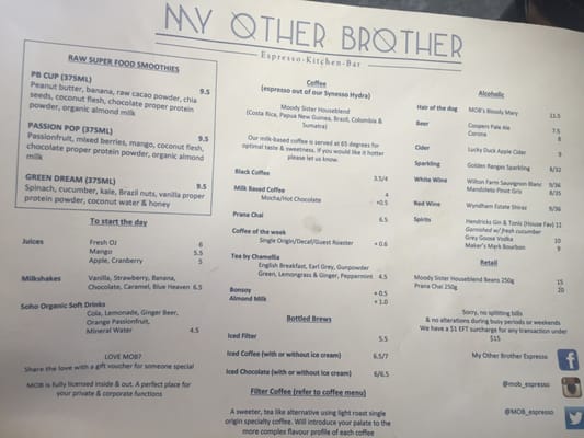 Menu photo 6 My Other Brother Camberwell, VIC Menu photo 6 My Other Brother Camberwell, VIC