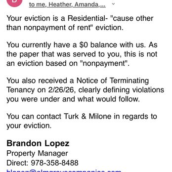 Elm Grove Companies - explaining to me that I'm being evicted asked for an accommodation in MayHe said he approved it in oct W/doc note - Real Estate Services Near Me - Hooksett, New Hampshire Elm Grove Companies - explaining to me that I'm being evicted asked for an accommodation in MayHe said he approved it in oct W/doc note - Real Estate Services Near Me - Hooksett, New Hampshire