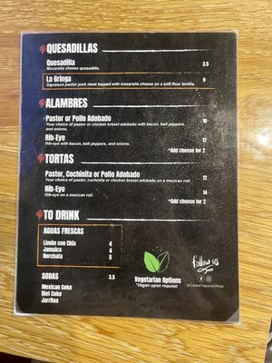 Menu photo 8 Central Taqueria Morristown, NJ