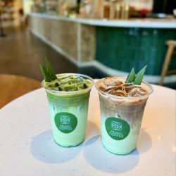 Hijau Coffee - Pandan Matcha Latte (Rate: 4/5) & Pandan Latte (5/5)