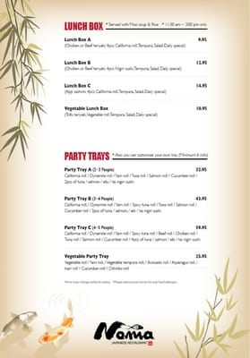 Menu photo 4 Noma Japanese Restaurant Langley, BC Menu photo 4 Noma Japanese Restaurant Langley, BC