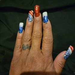 Marysville Luxury Nails & Spa - Sandy did amazing job on my 4th of July nails
