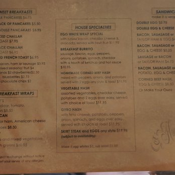 Honey's Kitchen - Breakfast Menu page 2 As of 06-02-2022 - Breakfast & Brunch Near Me - Fairfield, New Jersey