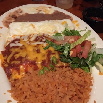 Amelia's - 2 cheese enchiladas & 1 sour cream enchilada - melty, cheesy, flavorful goodness! - Mexican Near Me - Rowlett, Texas