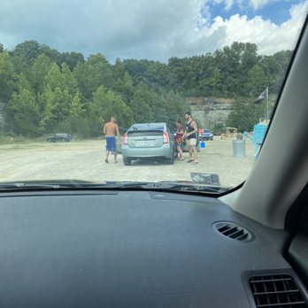 FRP LaGrange Quarry - Guy on the left side of the car is doing a full strip search. - Water Parks Near Me - La Grange, Kentucky